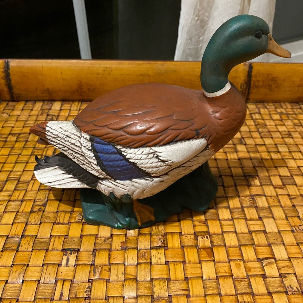 Vintage Tolppi’s Hand Painted Mallard Duck. Made in the 80’s Hamburg, MN  🦆